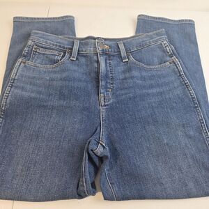 J. Crew Classic Vintage High Rise Jeans Womens 27P Petite Blue Straight EUC Dark